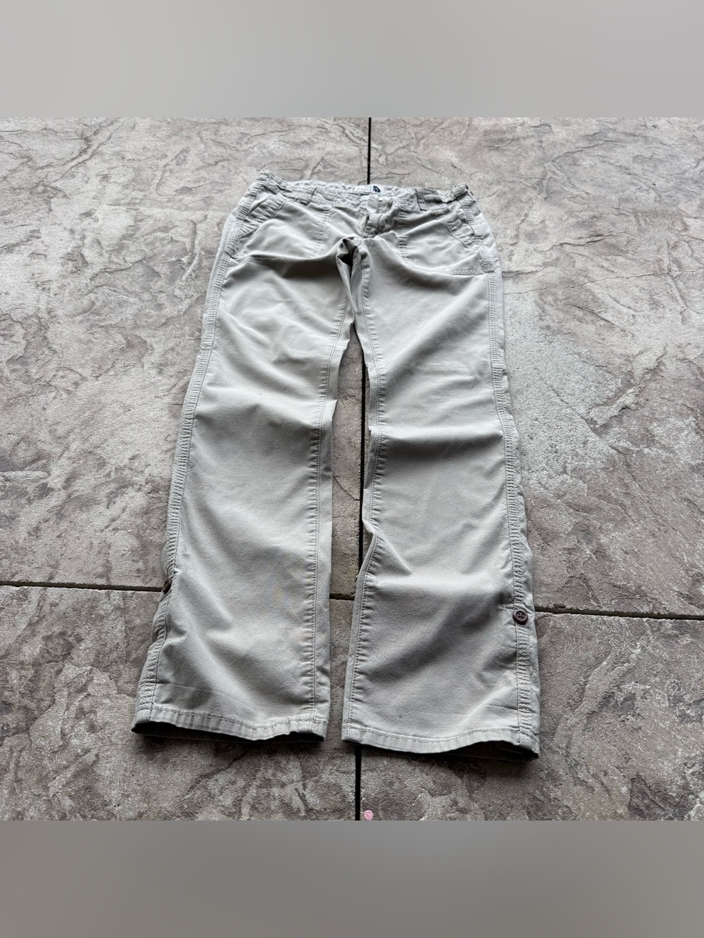 Vintage 00s The North Face Women's Horizon Roll-Up Beige Hiking Pants Size 8
